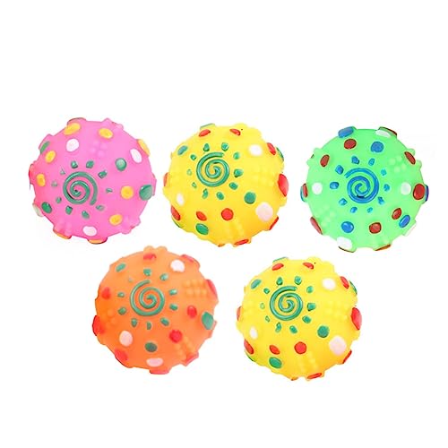 DECOMELODY 5St Pet-Ball- Dog Toy hundespielzeuge Bissfeste Spielzeuge hundenapf Set Dogs Toys hundspielzeug Haustier Soundspielzeug für Hunde Ballspielzeug für Hunde von DECOMELODY