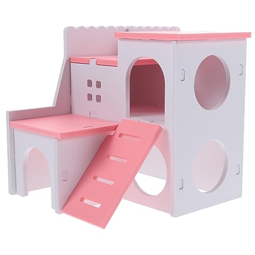 DECOMELODY Hamsterhaus Hamsterhütte Hamsterklettern Kleintierhütte Hamsternest Das B Hamsterspiel Für Hasen Hamsterkäfigzubehör Hamsterspiel Hamstermäusehütte von DECOMELODY