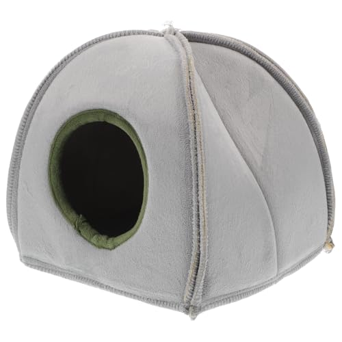 DECOMELODY Hamsternest Warmer Hamster Utensilienhamster Winterhamster Igel-Hamster Kleintiernest Haustier Schlafhaus Hamsterzubehör Mini-Hamster-Baumwollnest Baumwolle Grey von DECOMELODY