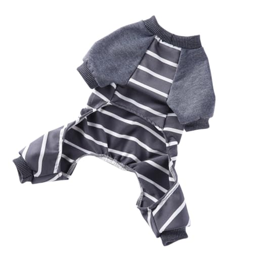 DECOMELODY Haustier-Pyjama Hundespielzeug Hoodies Kühlmatte Für Hunde Haustier Hunde-Pyjama Hundekostüme Für Große Hunde Welpe Dackel Hündchen Plüsch Haustierzubehör Grey Polyester von DECOMELODY