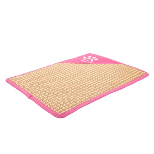 DECOMELODY Haustiermatte haustierbett pet Bed kühlmatten für Haustiere haustierfeldbett Outdoor-Hundedecke Kühlnest für Katzen Cool Sommer Hundekühlmatte Hund kühlende schlafmatte Strohmatte von DECOMELODY