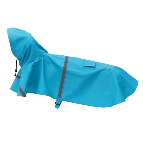 DECOMELODY Hunderegenmantel mit Kapuze sprühen Hund Regen Kühlende Hundeweste Coole Hundejacke Zwinger hunderegencape Dog rain Jacket Dog Raincoats Regenjacken für Hunde Hundemäntel Sky-Blue von DECOMELODY