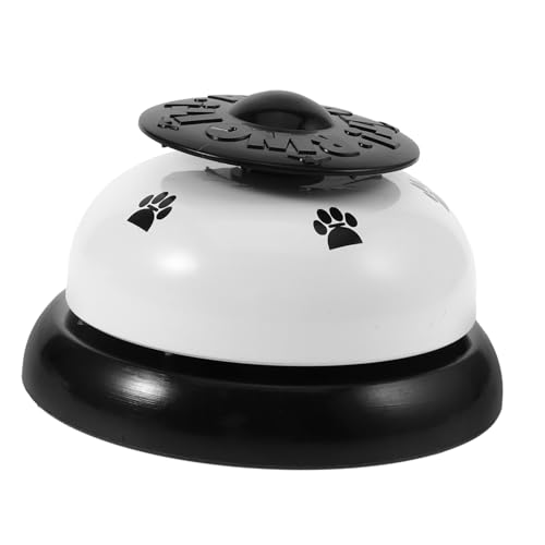 DECOMELODY Intelligenz Glocken Katzenhalsband Geräte zur Abschreckung von Hundegebell Tor pet Supplies hundetraining Töpfchen-Trainingsglocken für Welpen Glocke drücken Metall Weiß von DECOMELODY