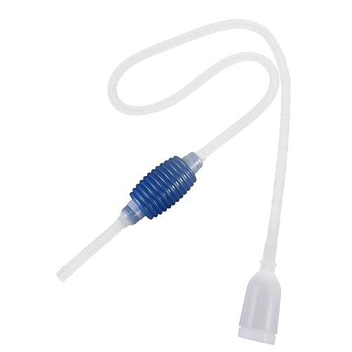 DECOMELODY Siphon-vakuumwasserpumpe Teich Spender Flasche Anlage Rohr Schläuche Aquarienkiesreiniger Filter Fisch Led Tragbar Aquarium Tauchfähig Weiß von DECOMELODY