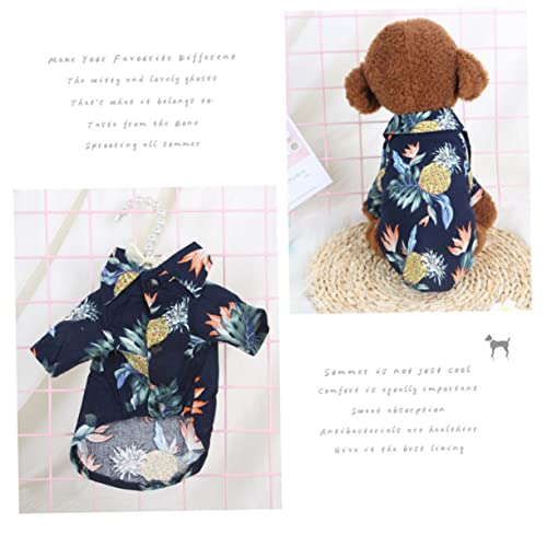 DECOMELODY Sommerhemd Für Haustiere Hund Für Kleine Hunde Kühlweste Für Hunde Hawaiisch Hundezubehör Für Kleinen Schal Hunde-Pyjamas Hund Coole Weste Hundepyjama Gewichtsweste Für Hunde Navy von DECOMELODY