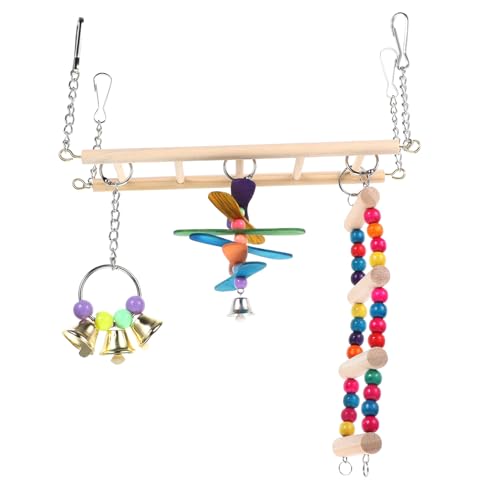 DECOMELODY Vogel Schaukel Holzspielzeug für Papageien und Sittiche Stabiles Naturholz Langlebige Vogel Sitzstange für Käfig Erhöht Aktivität und Beschäftigung für Kleine bis Zufällige Farbe DECOMELODY Vogel Schaukel Holzspielzeug für Papageien und Sittiche Stabiles Naturholz Langlebige Vogel Sitzstange für Käfig Erhöht Aktivität und Beschäftigung für Kleine bis Zufällige Farbe von DECOMELODY