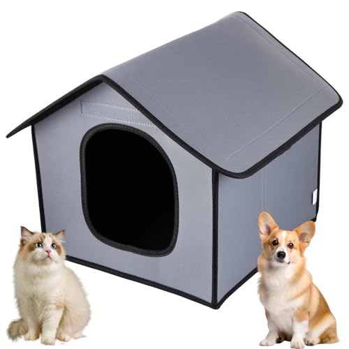 Haustier Outdoor Haus Wasserdicht Katzenhaus Outdoor Regendicht Hundehaus Feral Katzenhaus Haustier Outdoor Katzenhaus Katzenhaus Villa Zelt Faltbarer Haustierunterstand Faltbarer Haustierunterstand von DEECOZY