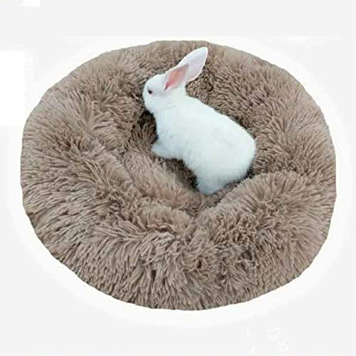 DEEN Rutschfestes Kissen für Hunde und Katzen, beruhigend, waschbar, Flauschiges Kunstfell, Donut-Design, Kuscheldecke für den Winter von DEEN