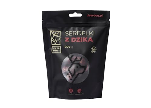 DEER DOG! Wildschwein Stückchen - 200 gr Verpackung, gesunde Premium Hundesnacks, Hundesnack - Proteinreiche Hundeleckerli -extra fleischig von DEER DOG!