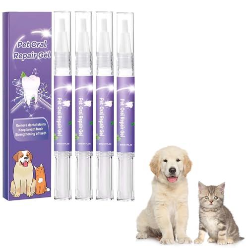 DEJIN Pet Oral Repair Gel – Fortschrittliches Zahnreinigungsstift-Set für Hunde mit Aufhellung und Zahnstein-Kontrolle, beseitigt effektiv schlechten Atem, einfache Mundpflegelösung ohne Zähneputzen, von DEJIN