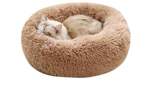 DEJIN Plüsch Winternest für Katzen und Hunde, warm, abnehmbar, waschbar, universelle Saisonale Dekoration, Khaki, 40cm von DEJIN