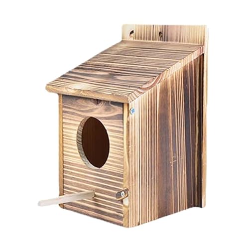 Vogelhaus aus Holz für den Außenbereich, wetterfest, Papageiennest, Zucht, Schlafkasten, dekorative DIY-Aufbewahrung, hängendes Vogelhaus von DEJIN