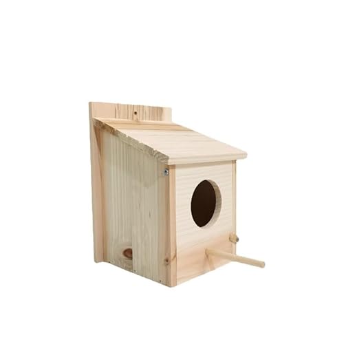 Vogelhaus aus Holz für den Außenbereich, wetterfest, Papageiennest, Zucht, Schlafkasten, dekorative DIY-Aufbewahrung, hängendes Vogelhaus von DEJIN