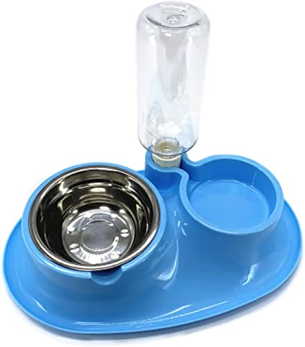 DELURA Tragbare Hunde-Wasserflasche, doppelt verwendbares Haustier-Futtersystem mit Wasserflasche, Katzennapf, Hundenapf for die Haustierfütterung von DELURA