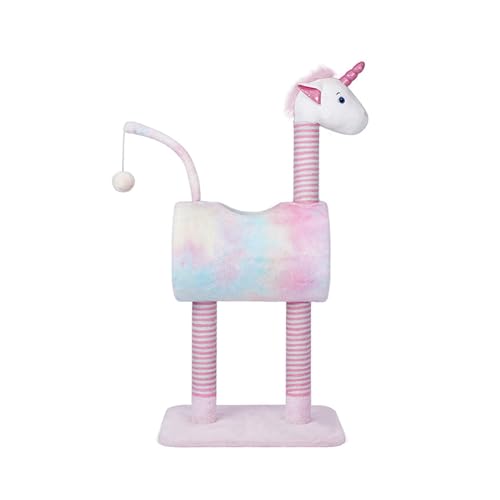 Giraffen-Katzenkratzhaus, Großes Katzen-Kratzbaum, Multifunktionales Schlaf- Und Ruhenest, Haustier-Klettergerüst Einfach zu montieren (Color : Unicorn) von DELURA