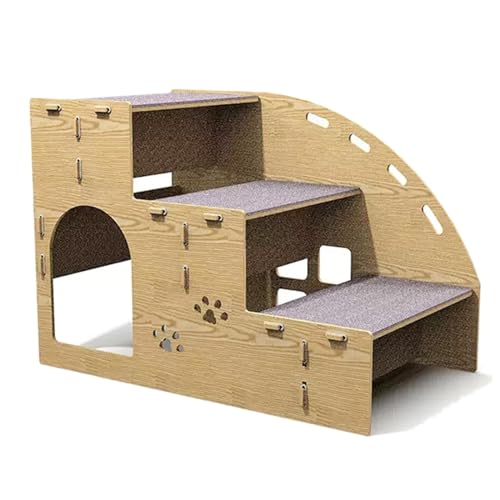 Hunderampe, Hundebett Katzentreppe für Couch, rutschfeste Haustiertreppe, Hundestufen – Am Besten für Kleine Haustiere, ältere Hunde, Katzen Mit Gelenkschmerzen (Size : Large) von DELURA