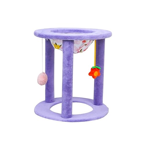 Katze Klettergerüst Katze Baum Haus Kratzbaum for Katzen Krallen Schleifen Katzen Scratcher Mit Wolle Ball Haustier Spielzeug Pet Liefert Einfach zu montieren von DELURA