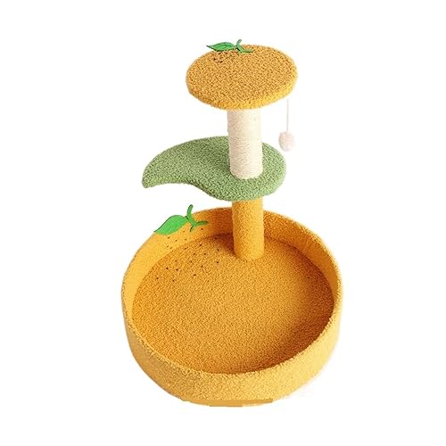 Katze Klettergerüst Katze Scratcher Kratzbaum for Katzen Training Spielzeug Katzen Baum Turm Eigentumswohnung Möbel Haustiere Scratcher Regale Einfach zu montieren (Size : Orange) von DELURA