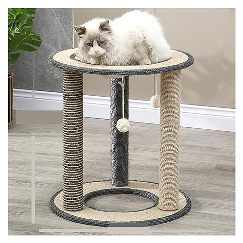 Katze Klettergerüst Katzen Scratcher Sofa Protector Cat Scratch Sisal Kratzbaum for Katzen Schleifen Klaue Haustier Spielzeug Pet Liefert Einfach zu montieren (Size : Gray Large) von DELURA