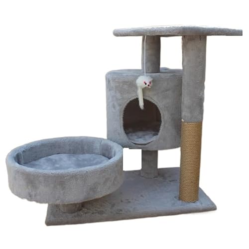 Katze Klettern Baum Turm Haustiere Spielen Baum Kratzen Baum Arbre A Chat Klettern Springen Spielzeug Rahmen Haustiere Einfach zu montieren (Size : Light Grey) von DELURA