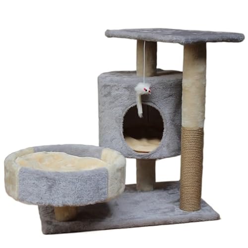 Katze Klettern Baum Turm Haustiere Spielen Baum Kratzen Baum Arbre A Chat Klettern Springen Spielzeug Rahmen Haustiere Einfach zu montieren (Size : Multi) von DELURA