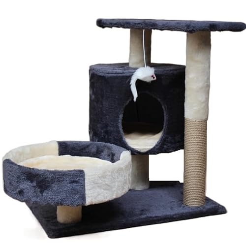 Katze Klettern Baum Turm Haustiere Spielen Baum Kratzen Baum Arbre A Chat Klettern Springen Spielzeug Rahmen Haustiere Einfach zu montieren (Size : Navy Blue) von DELURA