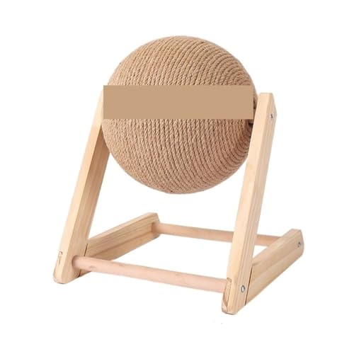 Katze Kratzen Holz Ball Klettergerüst Kätzchen Sisal Seil Schleifen Pfoten Spielzeug Katze Scratcher Tragen-beständig Haustier Liefert Einfach zu montieren (Size : L-Large) von DELURA