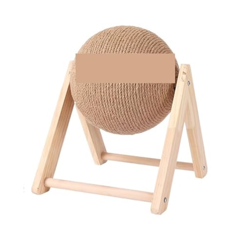 Katze Kratzen Holz Ball Klettergerüst Kätzchen Sisal Seil Schleifen Pfoten Spielzeug Katze Scratcher Tragen-beständig Haustier Liefert Einfach zu montieren (Size : L-Small) von DELURA