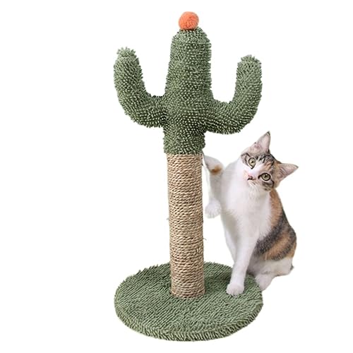 Katze Scratcher Kaktus Katze Baum Turm Condo Kratzbaum for Katzen Klettergerüst Katzen Scratch Springen Regal Haustiere Sofa Schutz Einfach zu montieren (Size : Green) von DELURA