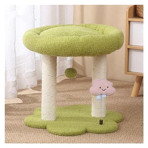 Katze Scratcher Katze Baum Turm Condo Katzen Scratcher Post Spielzeug Kratzbaum for Katzen Klettergerüst Haustier Möbel Pet Liefert Einfach zu montieren (Size : Green) von DELURA