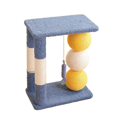 Katze Scratcher Katze Klettergerüst Spielzeug Kratzbaum for Katzen Katzen Baum Turm Condo Möbel Sofa Schutz Einfach zu montieren (Color : Blue) von DELURA