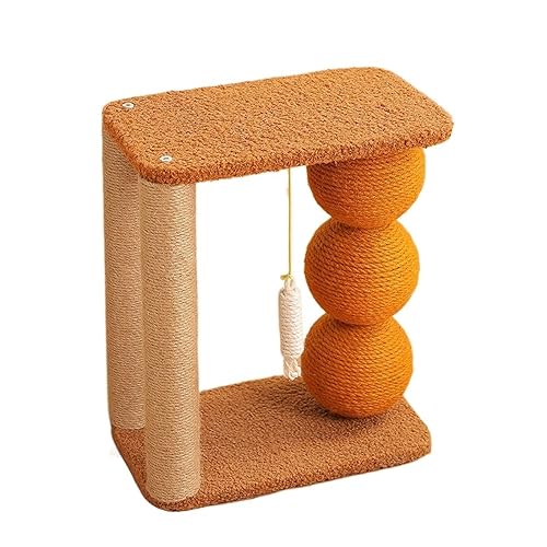 Katze Scratcher Katze Klettergerüst Spielzeug Kratzbaum for Katzen Katzen Baum Turm Condo Möbel Sofa Schutz Einfach zu montieren (Color : Coffee) von DELURA