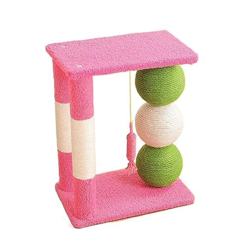 Katze Scratcher Katze Klettergerüst Spielzeug Kratzbaum for Katzen Katzen Baum Turm Condo Möbel Sofa Schutz Einfach zu montieren (Color : Pink) von DELURA