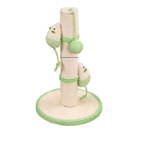 Katze Scratcher Maus Katze Klettergerüst Sisal Kratzbaum for Katzen Schleifen Klaue Sofa Protector Katzen Kratz Spielzeug Pet Liefert Einfach zu montieren (Color : Green) von DELURA