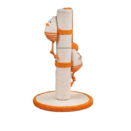 Katze Scratcher Maus Katze Klettergerüst Sisal Kratzbaum for Katzen Schleifen Klaue Sofa Protector Katzen Kratz Spielzeug Pet Liefert Einfach zu montieren (Color : Orange) von DELURA