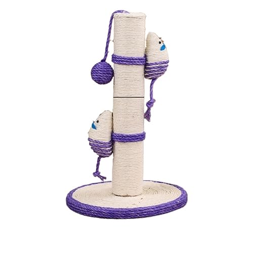 Katze Scratcher Maus Katze Klettergerüst Sisal Kratzbaum for Katzen Schleifen Klaue Sofa Protector Katzen Kratz Spielzeug Pet Liefert Einfach zu montieren (Color : Purple) von DELURA