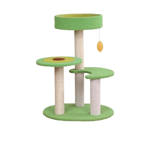 Katze Turm Avocado Katzen Klettergerüst Sisal Scratcher for Katzen Schleifen Krallen Katze Haus Scratcher Mit Nest Sofa Schutz Spielzeug Einfach zu montieren von DELURA