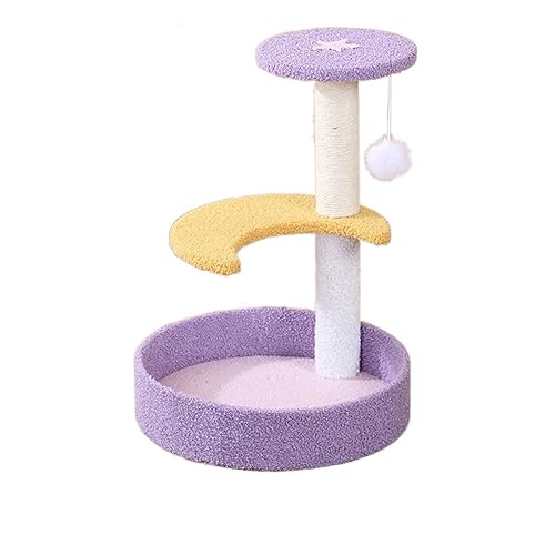 Katze Turm DREI-Schicht Katze Klettergerüst Katzen Scratcher Mit Plüsch Bälle Kratzbaum for Katzen Springen Haustier Möbel Haustiere Spielzeug Einfach zu montieren von DELURA