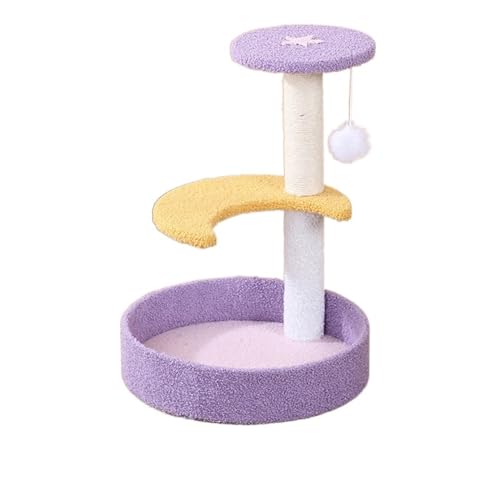 Katze Turm Katzen Klettergerüst DREI-Schicht Katze Scratcher Springen Plattform Kratzbaum for Katzen Scratcher Spielzeug Pet Zubehör Einfach zu montieren (Size : Moon) von DELURA