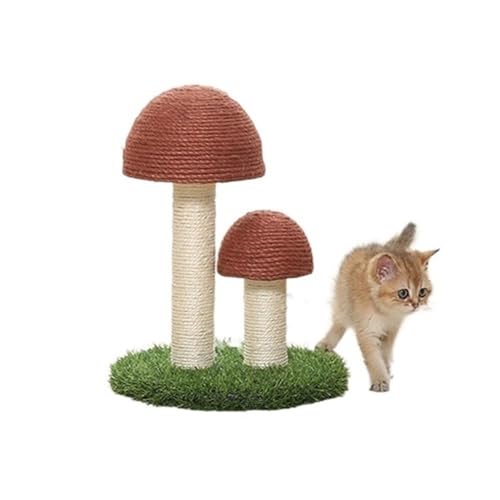 Katzen-Klettergerüst, Heimtierbedarf, Tongtian-Säule, Pilz, Katzenkratzbaum, Rund, Großes Haustier, Katzenspielzeug, Großhandel Einfach zu montieren (Color : Coffee) von DELURA