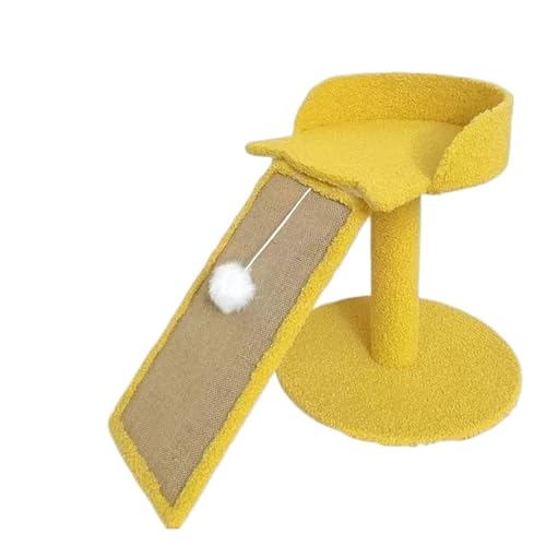 Katzen-Klettergerüst, Niedlich, Verschleißfest, Einfaches Katzenkratzbrett, Vertikales Katzen-Klettergerüst, Katzenspielzeug Einfach zu montieren (Color : Yellow) von DELURA