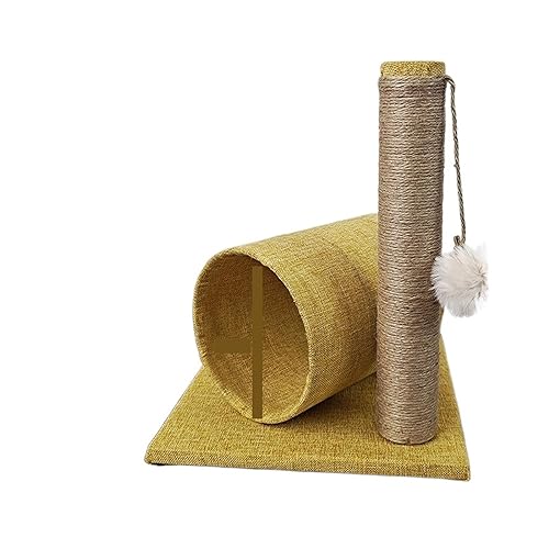 Katzenkratzbaum, Katzen-Klettergerüst, Katzenbaumturm, Eigentumswohnung, Kratzbaum for Katzen, Möbel, Haustierspielzeug, Haustierprodukte Einfach zu montieren (Size : Yellow) von DELURA