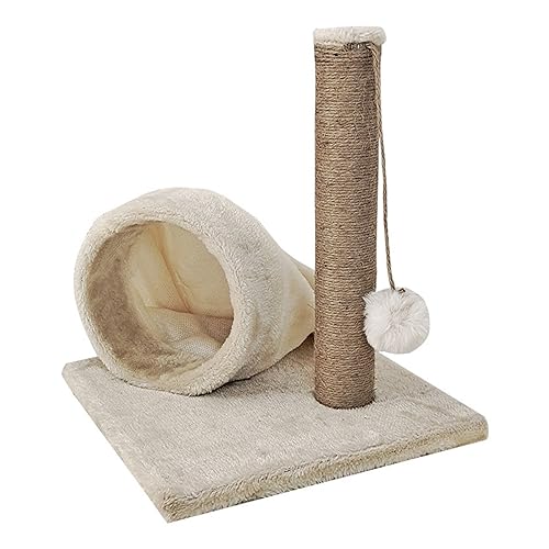 Katzenkratzbaum, Katzenkratzbaum, Katzen-Klettergerüst, Turmbrett, Nestspielzeug, Katzenbaumturm, Eigentumswohnungsmöbel Einfach zu montieren (Size : Beige) von DELURA