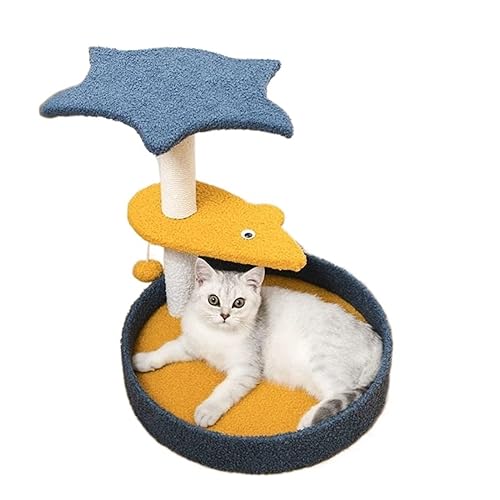 Katzenregale, Katzenklettergerüst, Katzenbaumturm, Eigentumswohnung, Übungskratzbaum for Katzen, Kratzbaum, Couchschutz, Möbel, Haustiere Einfach zu montieren (Size : Navy) von DELURA