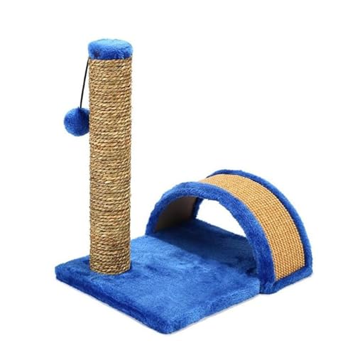 Pet Scratcher Baum for Katzen Kratzbaum Maus Plüsch Katze Klettergerüst Spielzeug Scratch for Katzen Möbel Katze Produkte Einfach zu montieren (Color : Blue) von DELURA