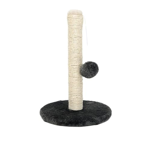 Sisal Seil Katze Kratzbaum Katze Baum Spielzeug Mit Ball Katzen Sofa Protector Katze Schaber Schutz Möbel Katze Klettergerüst Einfach zu montieren (Color : Black small Size) von DELURA