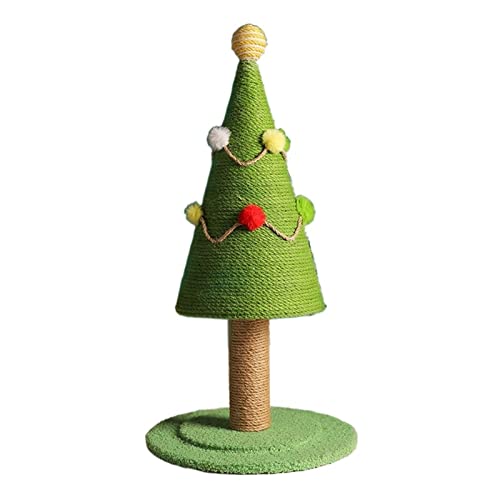 Weihnachtsbaum-Katzen-Klettergerüst, Sisal-Katzenkratzer, Säule, Schleifpfoten, Katzenkratzbrett, Haustiermöbel, Weihnachtsdekoration Einfach zu montieren von DELURA