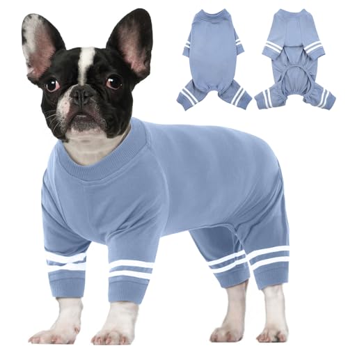 DENTRUN Hunde Pyjama, Jumpsuit für kleine Hunde, Hund Overall, Hundepullover, Hunde-Schlafanzug, Warm und Gemütlich Pyjama Hund, Vierbeinig Hundepullover von DENTRUN