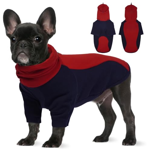 DENTRUN Hunde Hoodie, Hunde Pullover, Warm Hundepullover Fleece, Hunde Schlafanzug, Hunde Fleecejacke, Hunde Kapuzenpulli Hund Overall für kleine mittlere Groß Hunde von DENTRUN