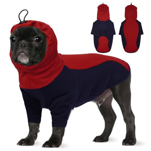 DENTRUN Hunde Hoodie, Hunde Pullover, Warm Hundepullover Fleece, Hunde Schlafanzug, Hunde Fleecejacke, Hunde Kapuzenpulli Hund Overall für kleine mittlere Groß Hunde von DENTRUN